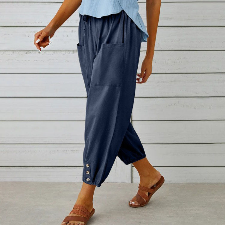 🌈Women's Loose Straight-leg Cotton Linen Pants🌸Buy 2 get 10% Off Extra Auto & Free Shipping🌸
