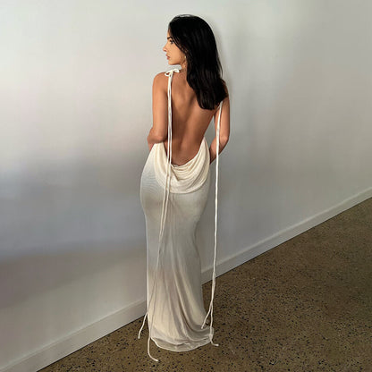 Backless Maxi Dress Buy 2 Automatic 10% Off & Free Shipping
