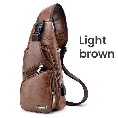 Exquisite Gift - Men's Multifunctional High Quality Leather Chest Bag