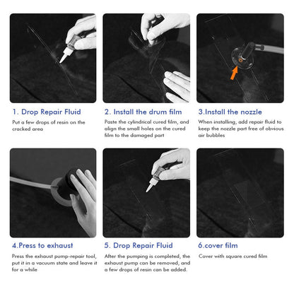 Air Pump Windshield Repair Kit
