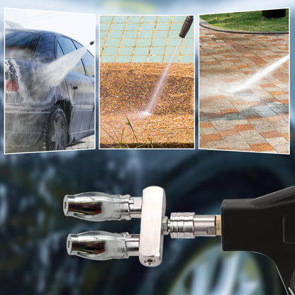🔥Up to 40% OFF🔥Quick Connect Double Spray Fitting & Rotating Nozzles For High Pressure Washer Gun