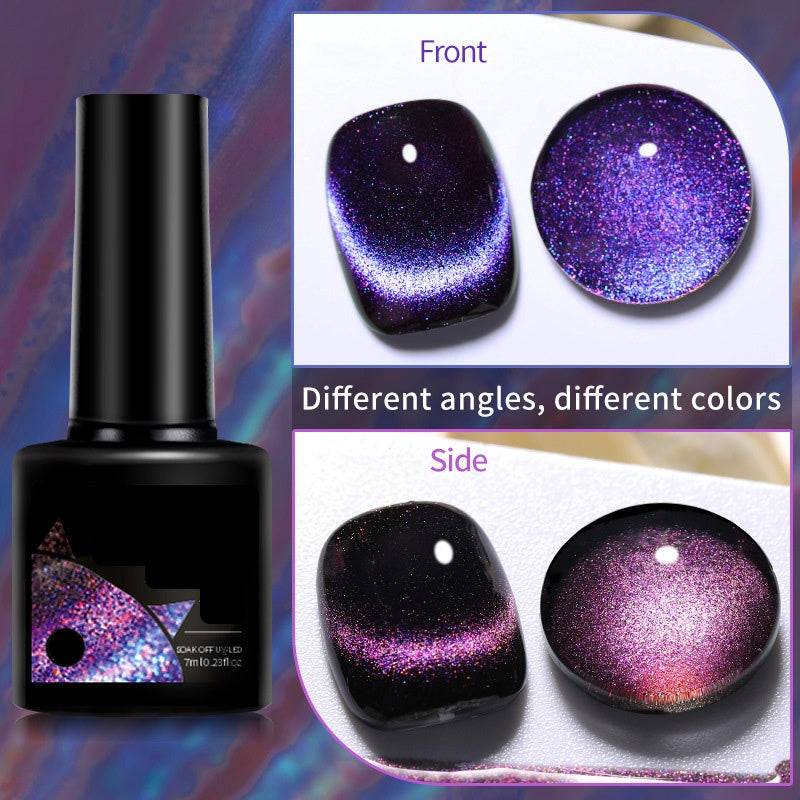 Christmas Gift idea 49%OFF Glitter Rainbow Cat Eye Gel Nail Polish