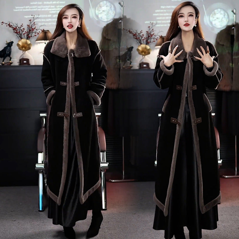 Winter Specials Stylish Plush Lined Overcoat for Women