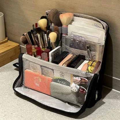 Multi-Purpose Large Capacity Oxford Cloth Standing Makeup Bag