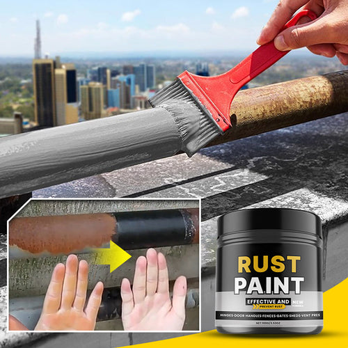 Gray Waterproof, UV-Resistant, Wear-Resistant Anti-Rust Paint with Brush