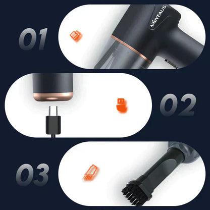 Blow, Vacuum and Inflate all-in-one Cordless Vacuum Cleaner for Home and Car