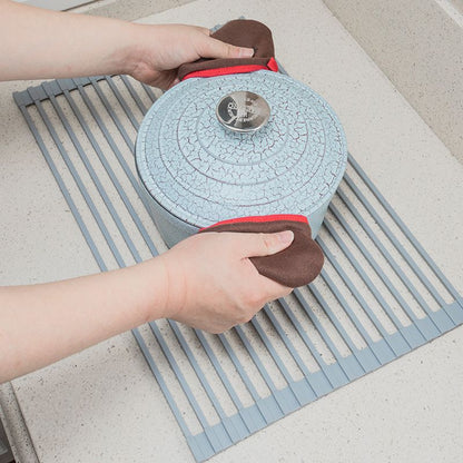 Multipurpose Roll-Up Dish Drying Rack